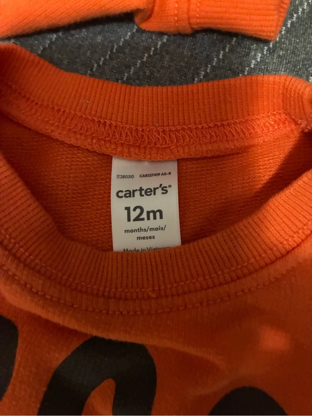 Carter's Orange Halloween 'BOO' Mummy Graphic Crewneck Sweatshirt